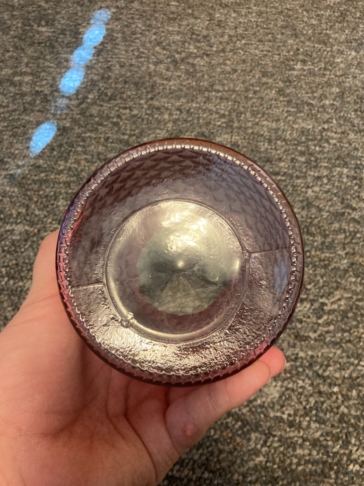 Vtg Pink Glass Vase 6 inches Tall X 4 Inches Wide!