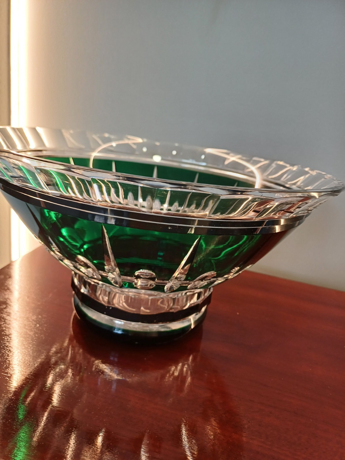 Val Saint Lambert – Vase – Crystal – Cut to Clear- Art Deco