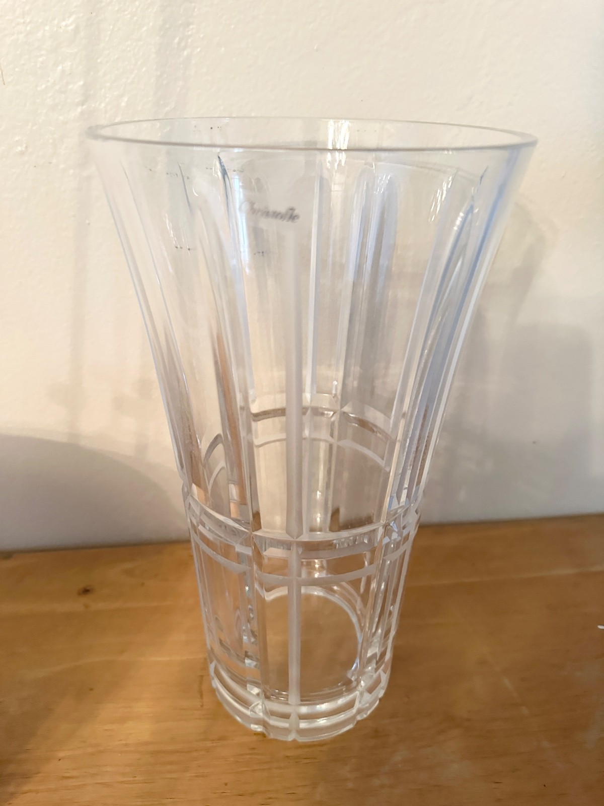 Christofle Crystal, Scottish Flower Vase, 11.75”