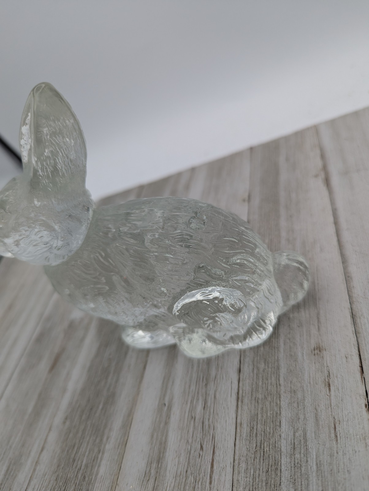 Crystal Bunny Paperweight 5 1/4″ Lead Glass Rabbit Figurine Gift Decor