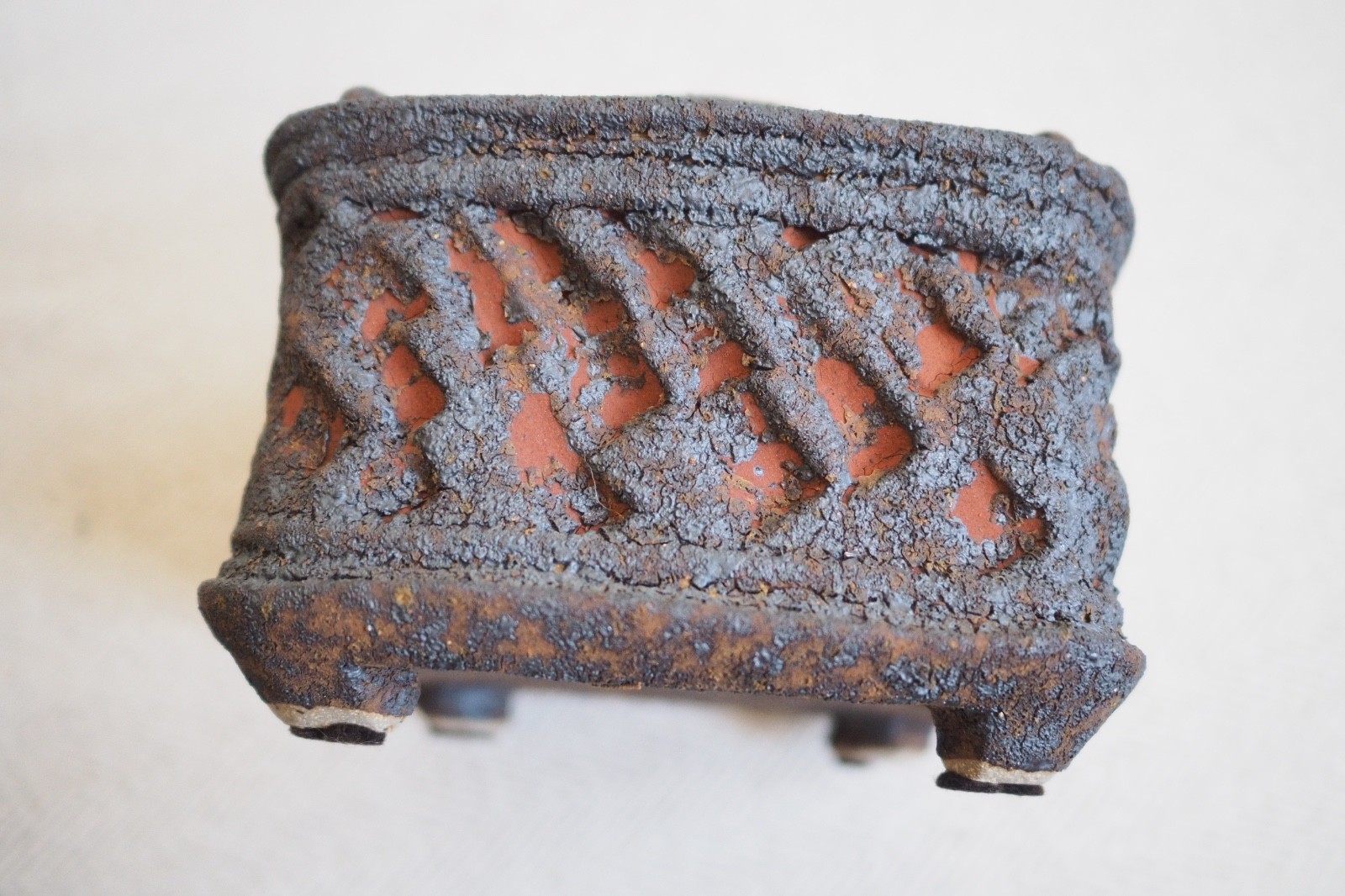 Charles Gluskoter Studio Pottery Covered Vessel Rough/Dry Glazed Stoneware