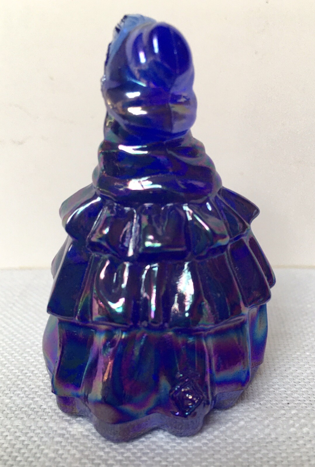 Boyds Glass Cobalt Blue Crystal Nancy Miniature Figurine Colonial Doll