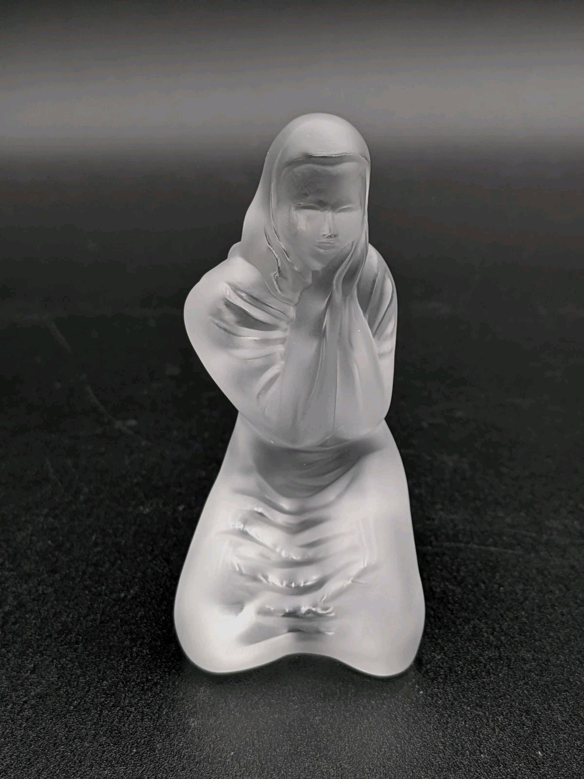 Lalique Crystal Nativity Scene Joseph Mary Baby Jesus Discontinued Set As Is