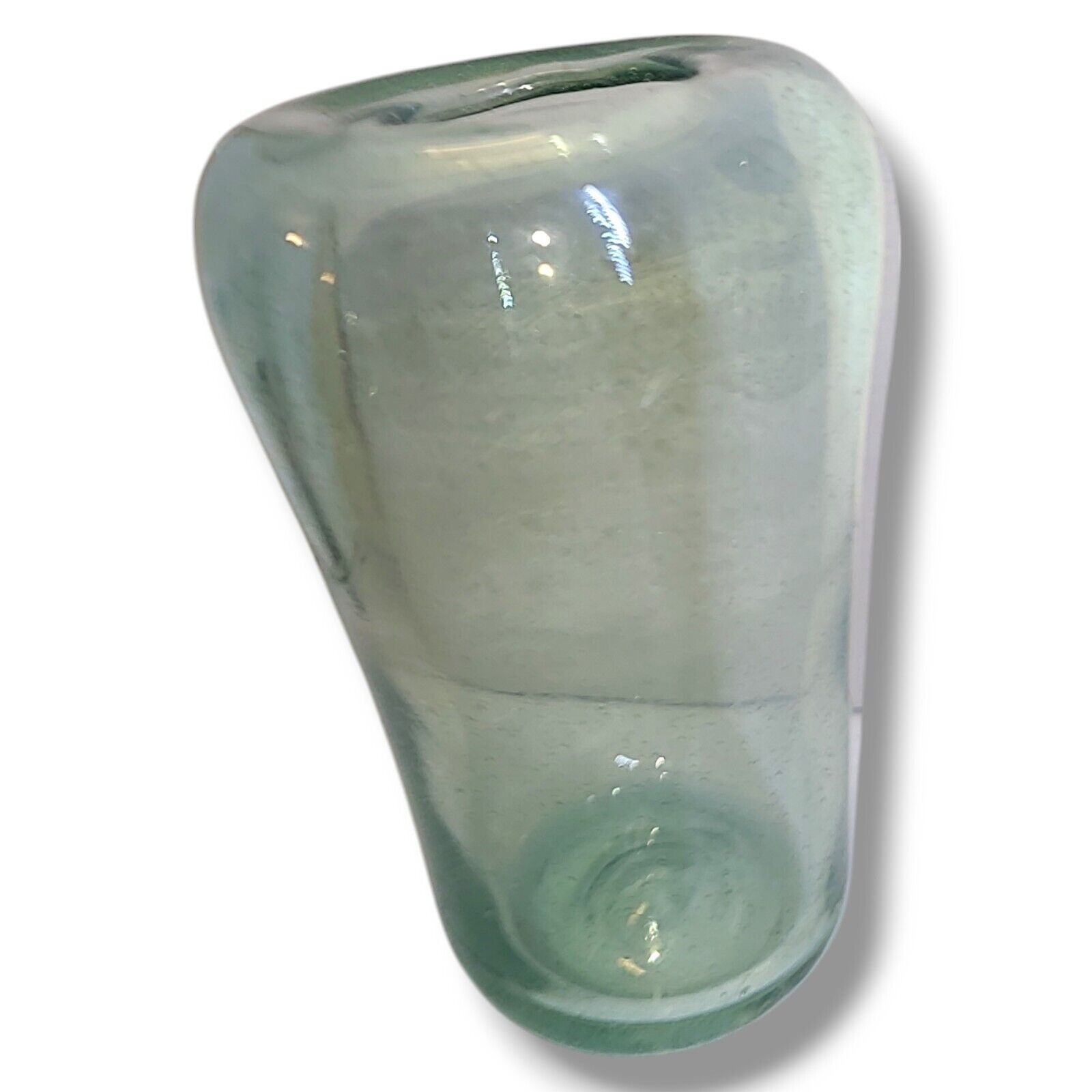 Mouth Blown Recycled Art Glass Vase 5.75″