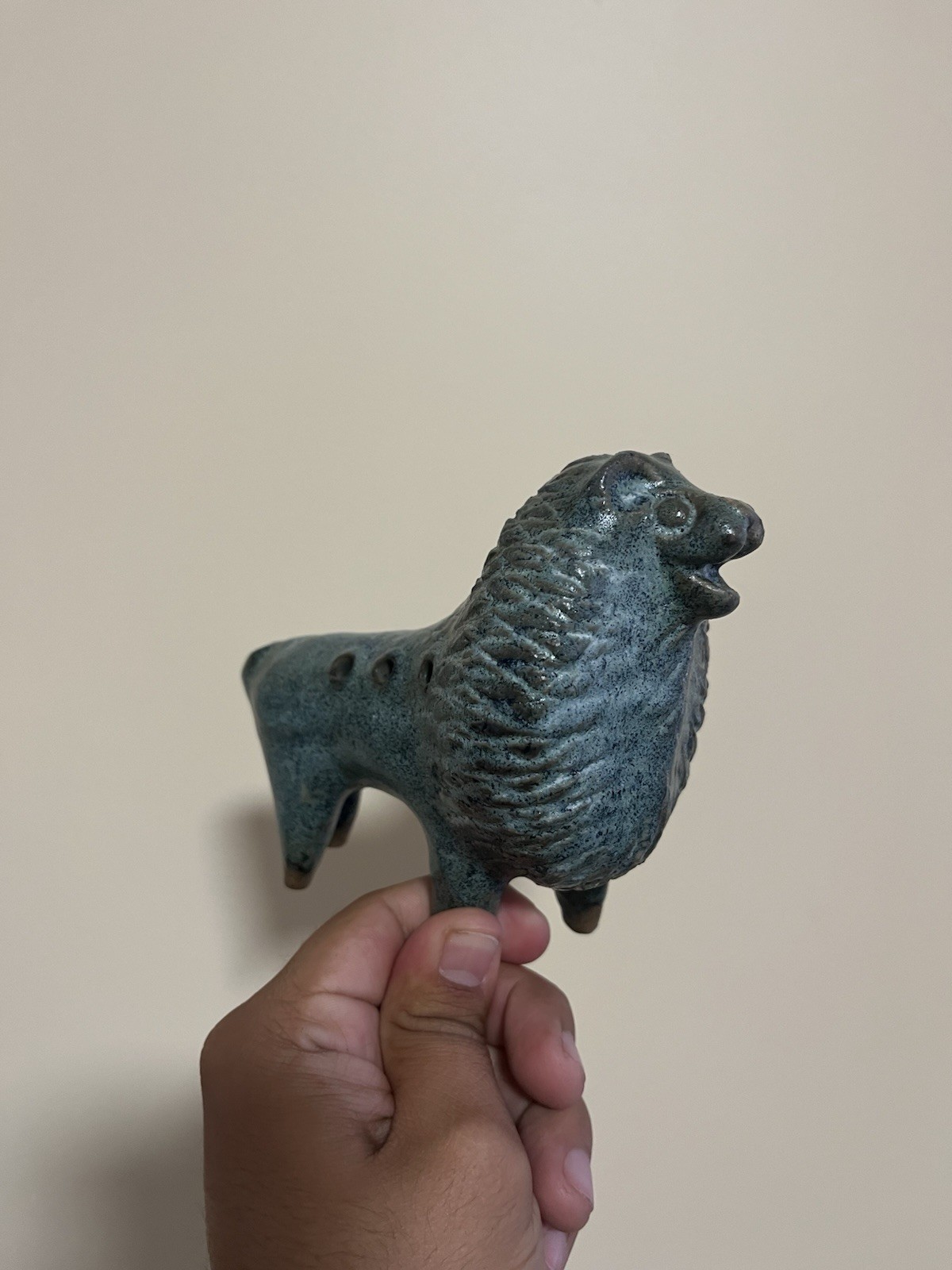Vintage Gustavsberg Lion Whistle Ceramic Pottery Sculpture