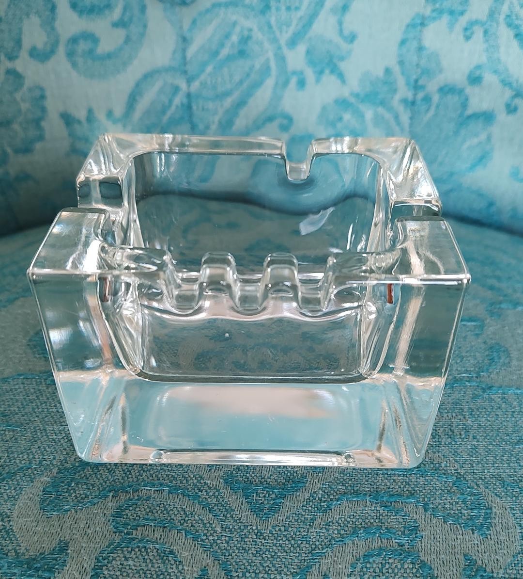 Vtg MCM ~ KAJ FRANCK ~ CIGARO ~ Crystal Glass Ashtray ~ Nuutajaravi Finland