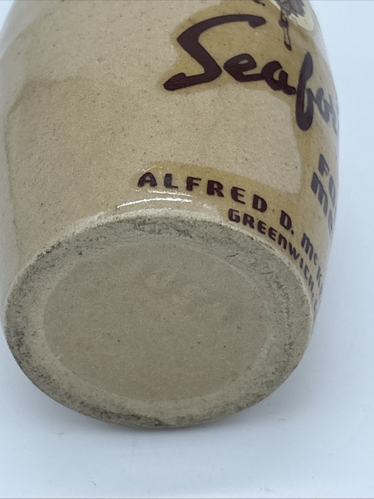 Seaford Greenwitch Conn Men’s Talc Mid Century Earthenware Pottery Advertising