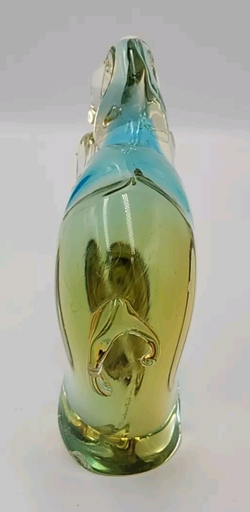 Chalet Glass Hound Dog Paperweight Sculpture Figurine 6″ Read Description