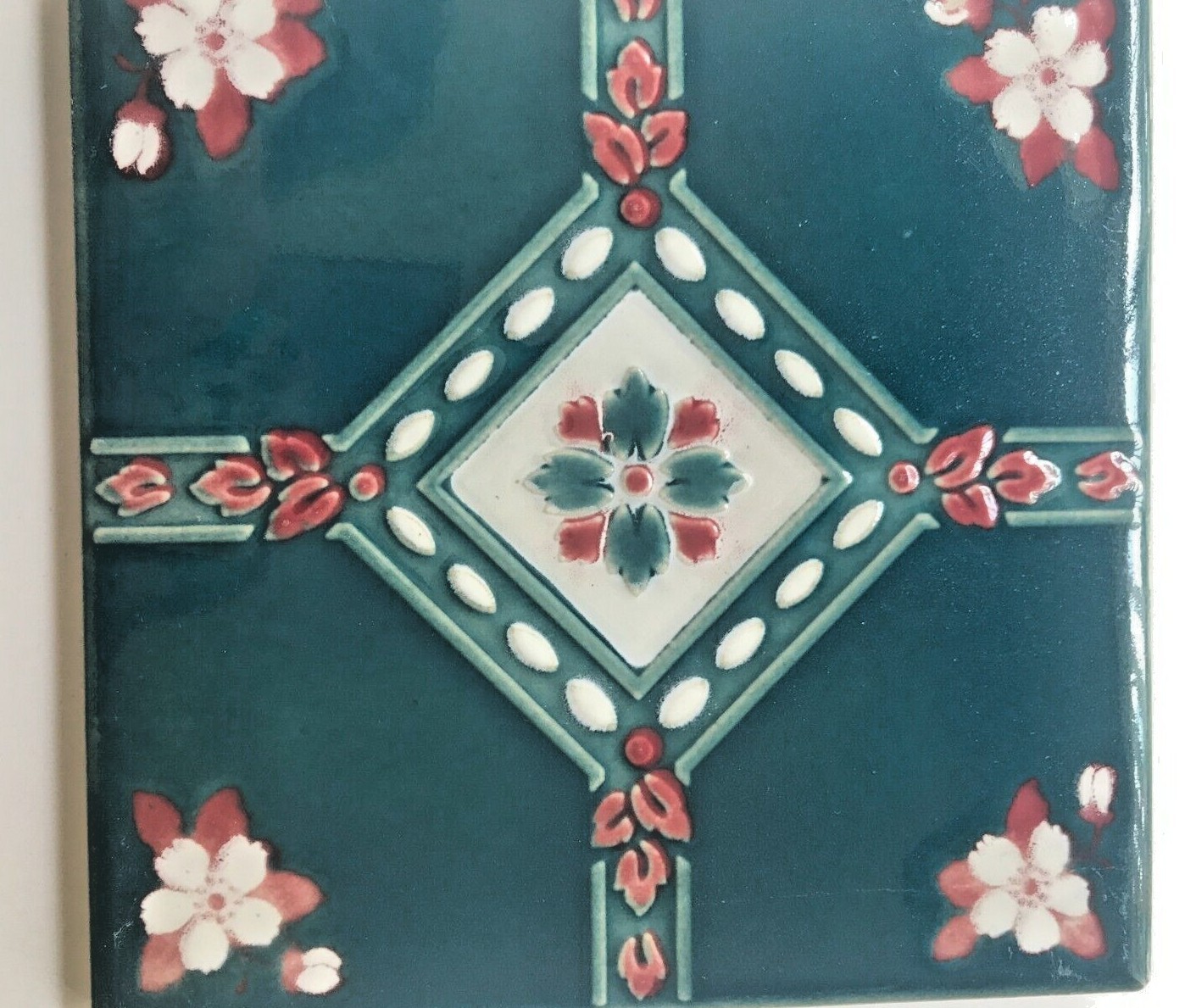 Set of 10 Ceramic 6″ TILES Retro Vintage Made in JAPAN Accent BACKSPLASH Design
