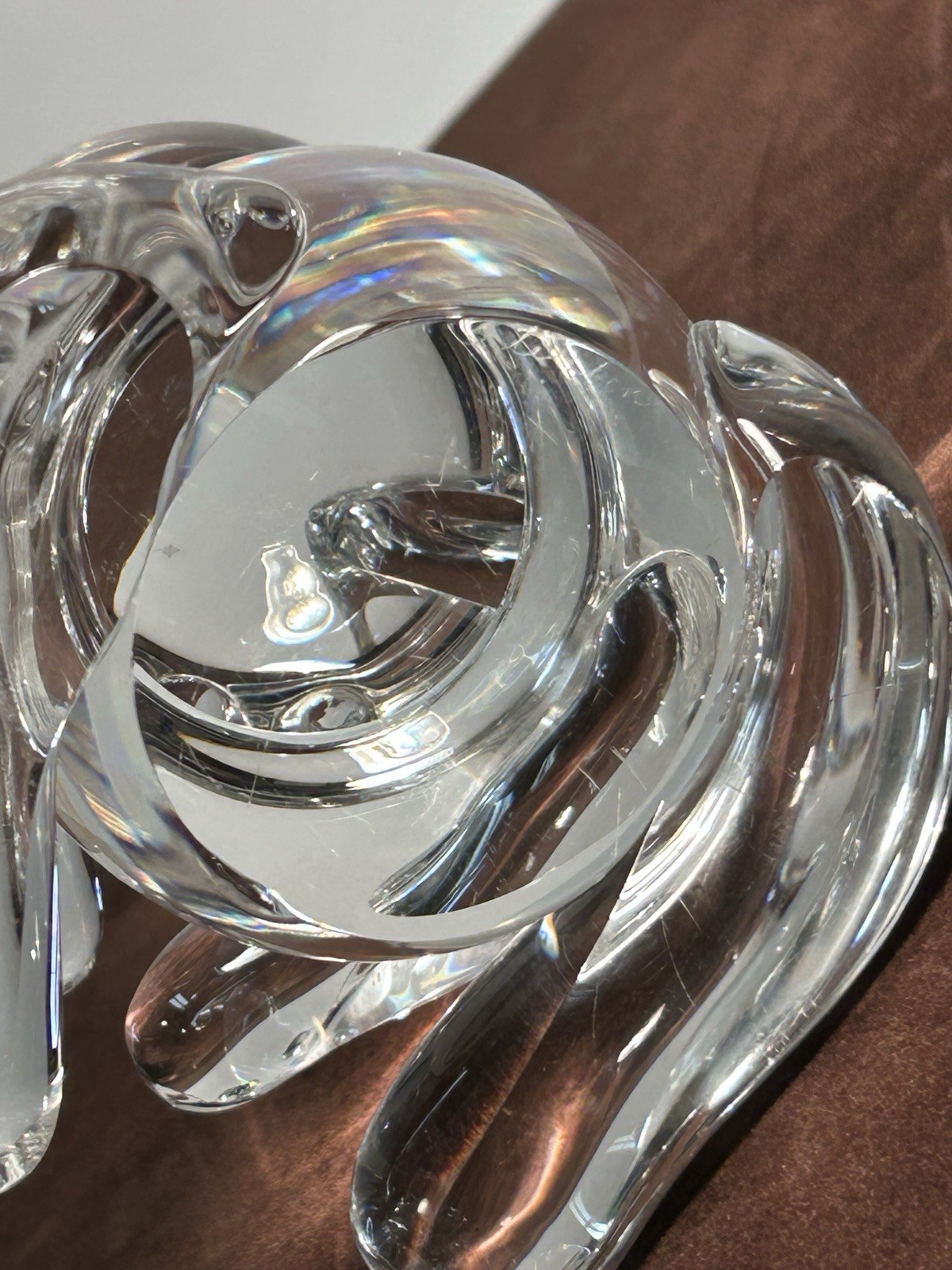 Signed Steuben Glass Lloyd Atkins Crystal Koala Bear Sculpture 1971