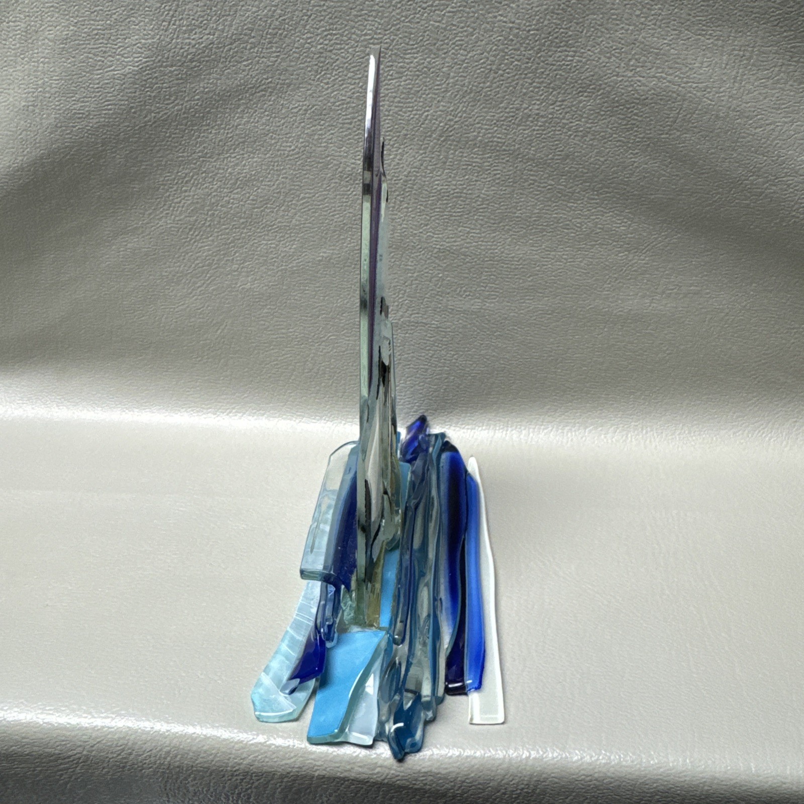 Colored Glass Sailboat Figure Nautical Folk Art – 5 Inches