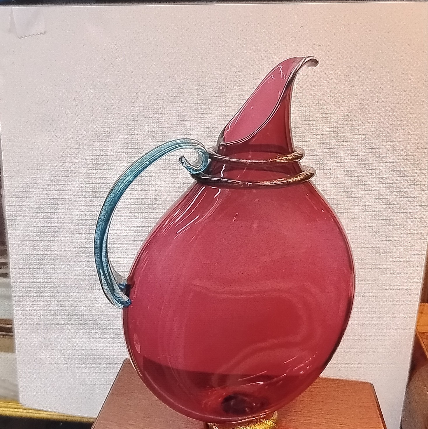Signed Nine Iron Studios Hand Blown Art Glass By Michael Schunke 1990s
