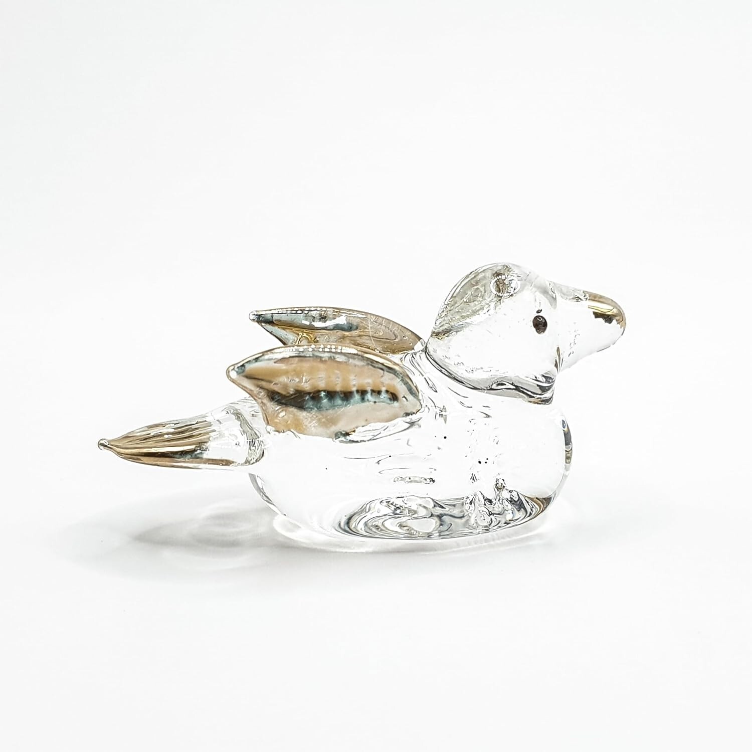 1¼”L Clear Baby Duck Glass Bird Figurine Miniature Crystal Farm Animal Dollhouse