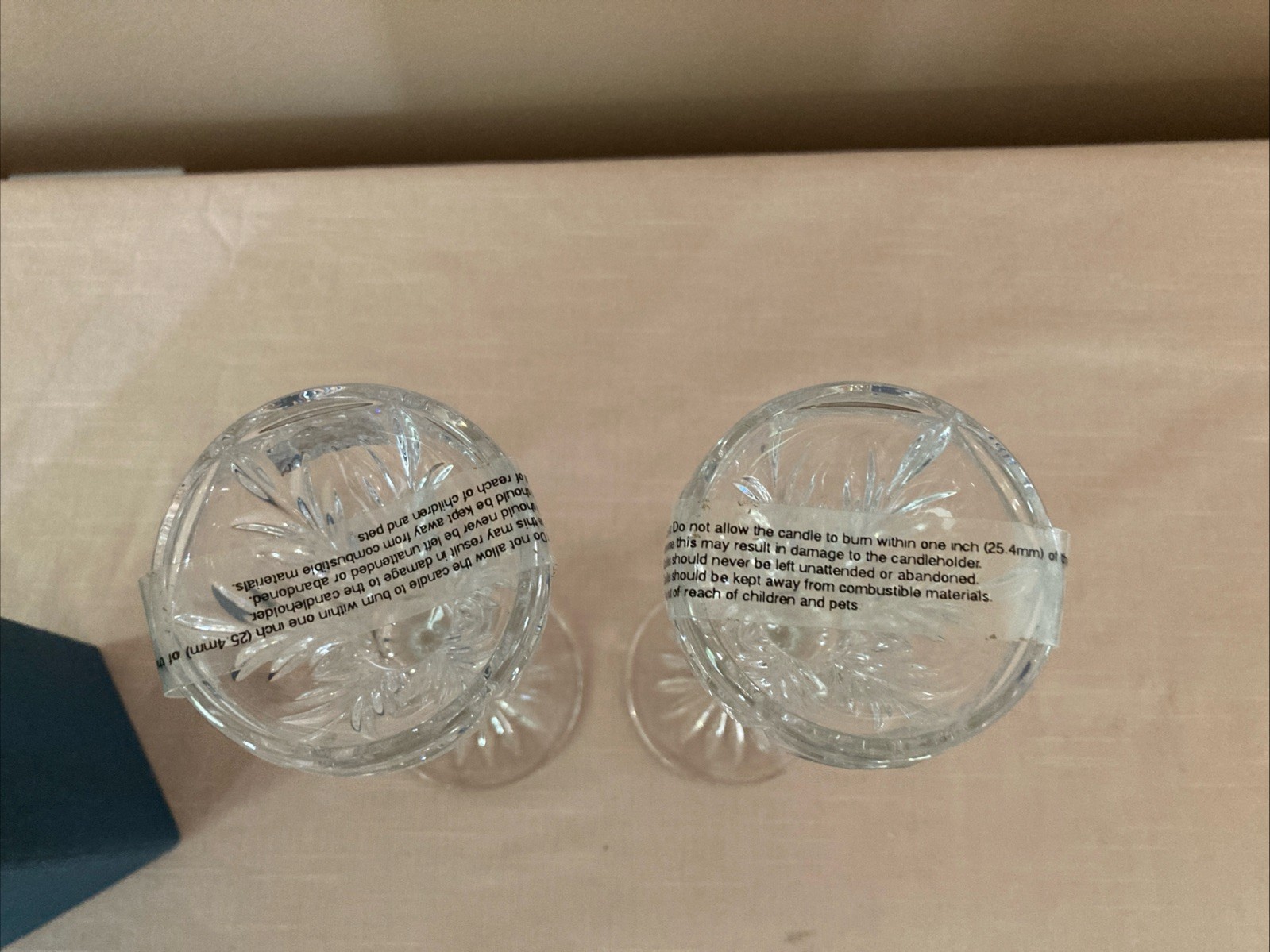 Set of Marquis by Waterford Crystal Single Light Candlesticks Canterbury 8.25 in