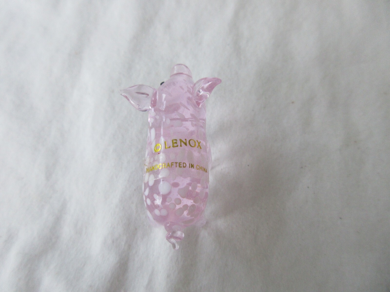 GORGEOUS~~LENOX ~ “Handcrafted Art Glass -[ 1-3/4” ] Pig Figurine”~~~QUALITY!!