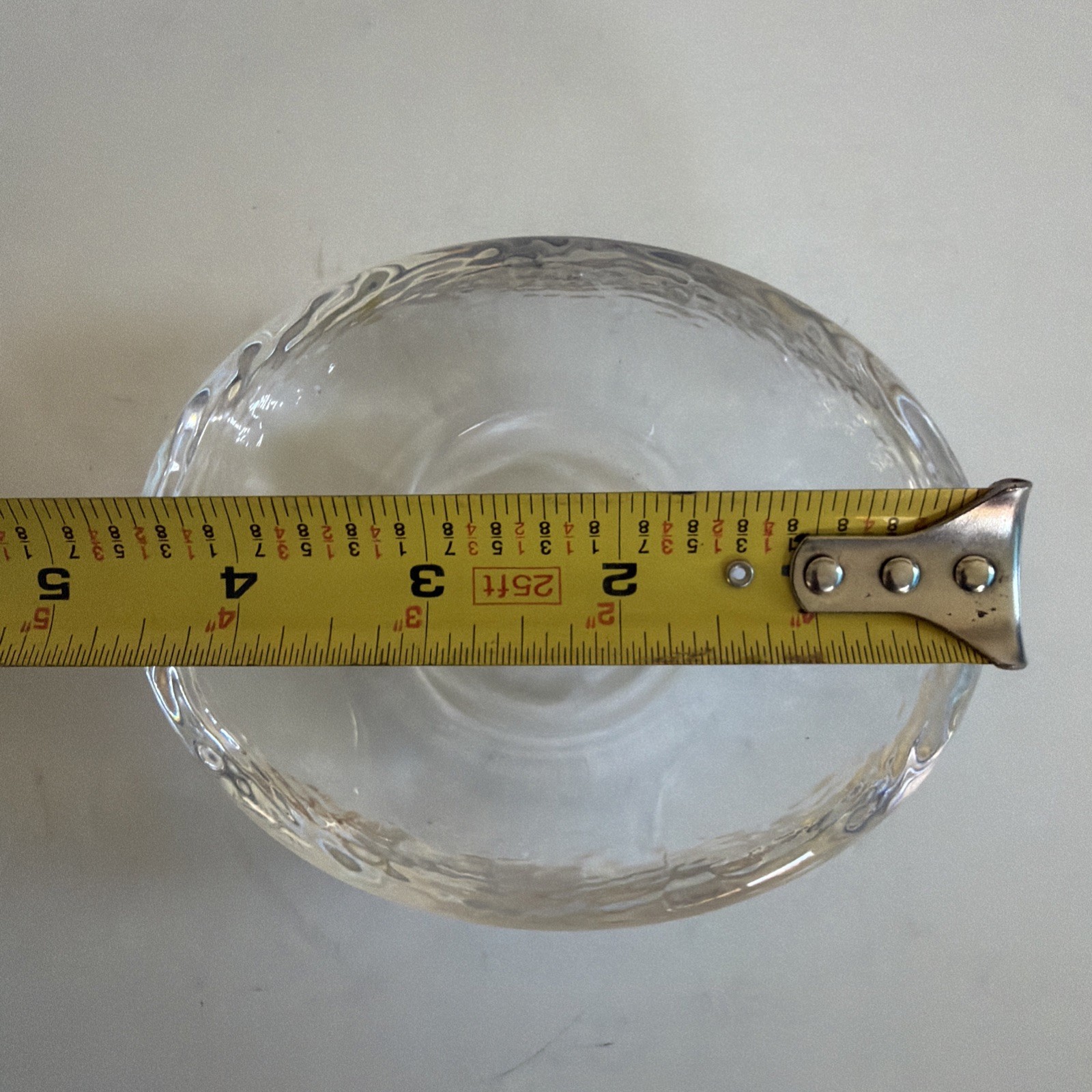 SIMON PEARCE Clear Art Glass Swirl 1.5x4x5 Votive Candle Holder Signed Handmade