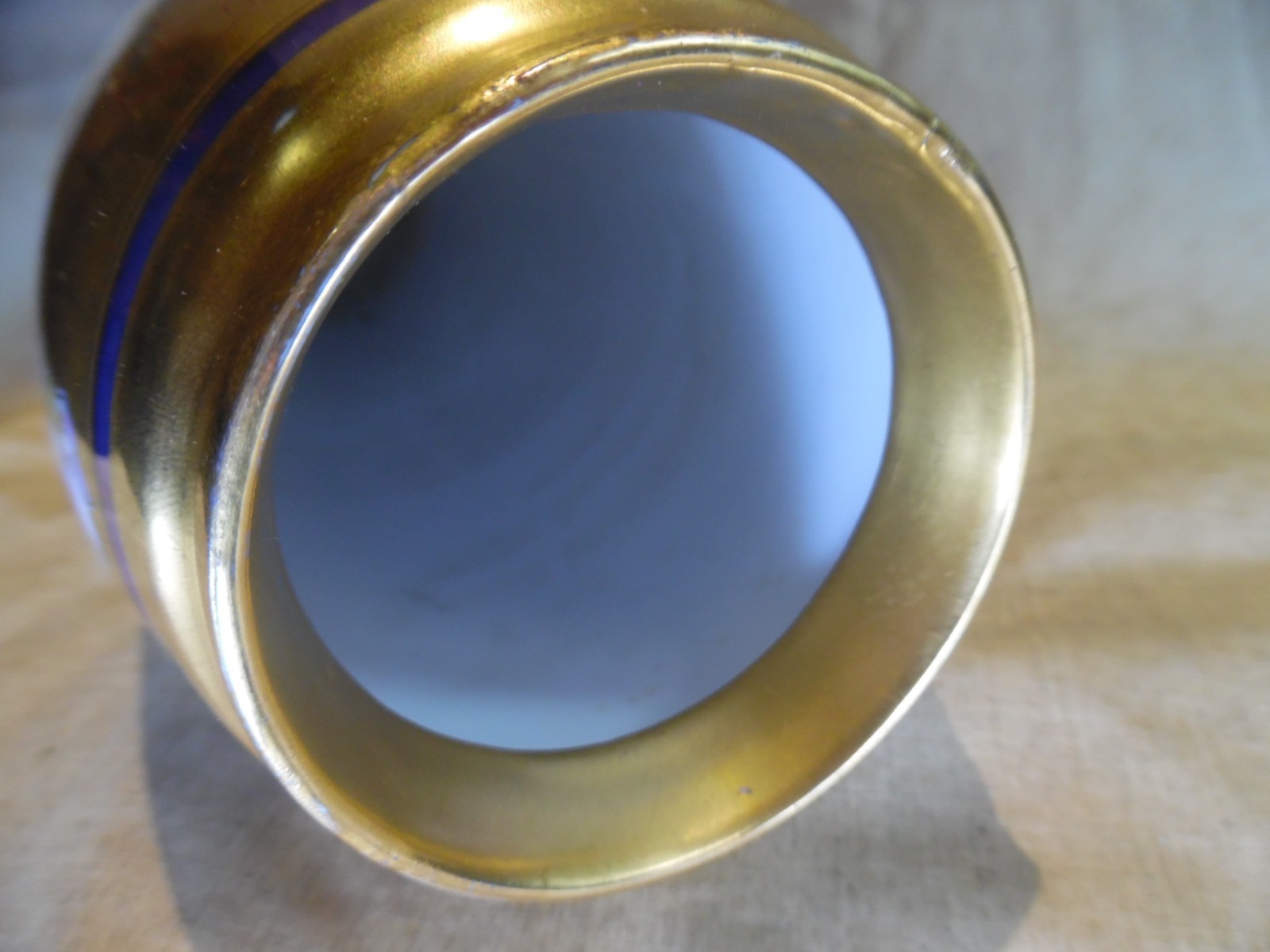 Antique Pickard Vase Signed Emil Fischer Art Nouveau Violet Gold Leaf Mark