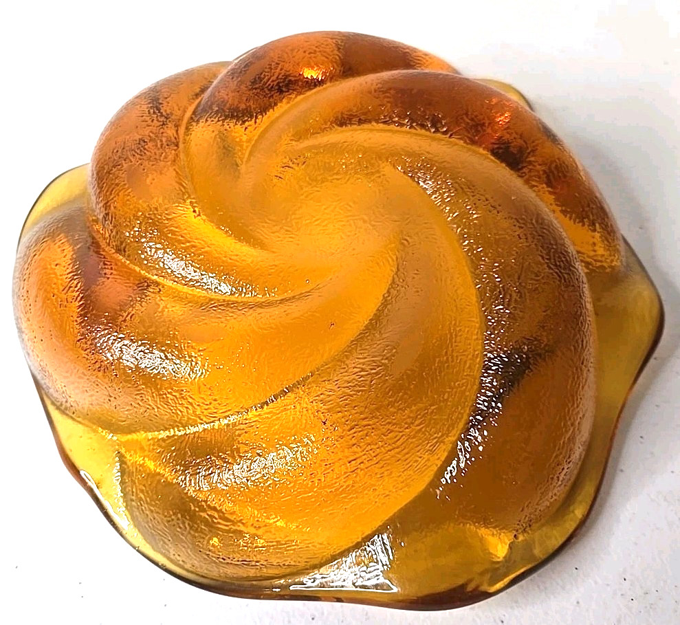Fenton Amberina Art Glass Bowl Ashtray Trinket Dish Vintage MCM 8 3/4 inch