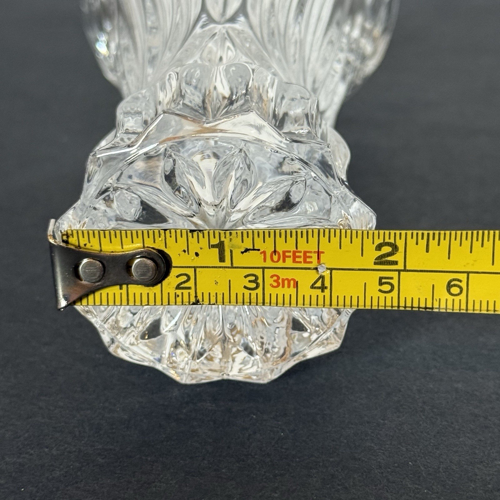 Small Vintage Crystal Vase, 4.5 Inches