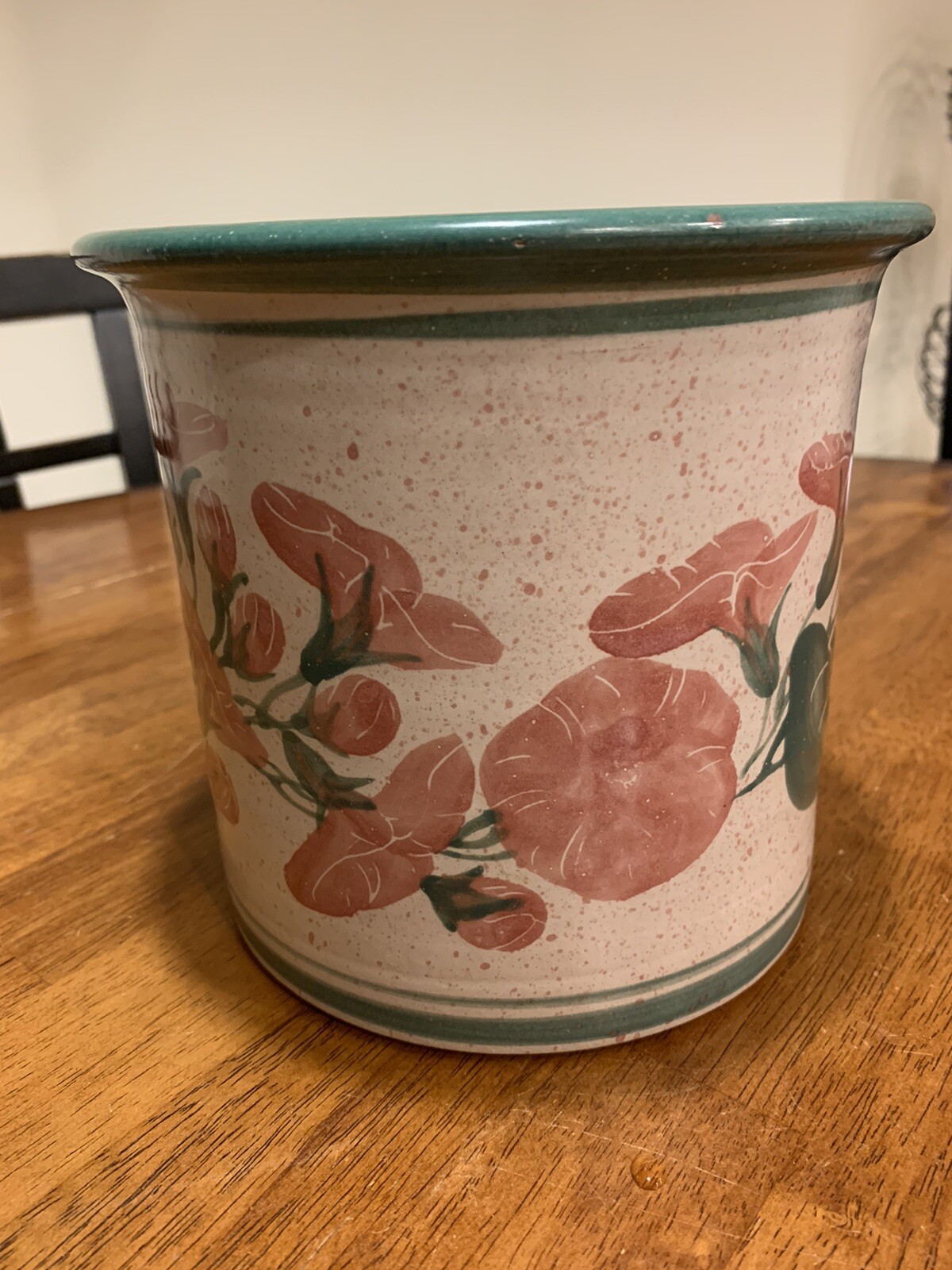 MCM Morning Glory Planter Flower Pot by Robert Fisherman Pottery RI large 7.25″