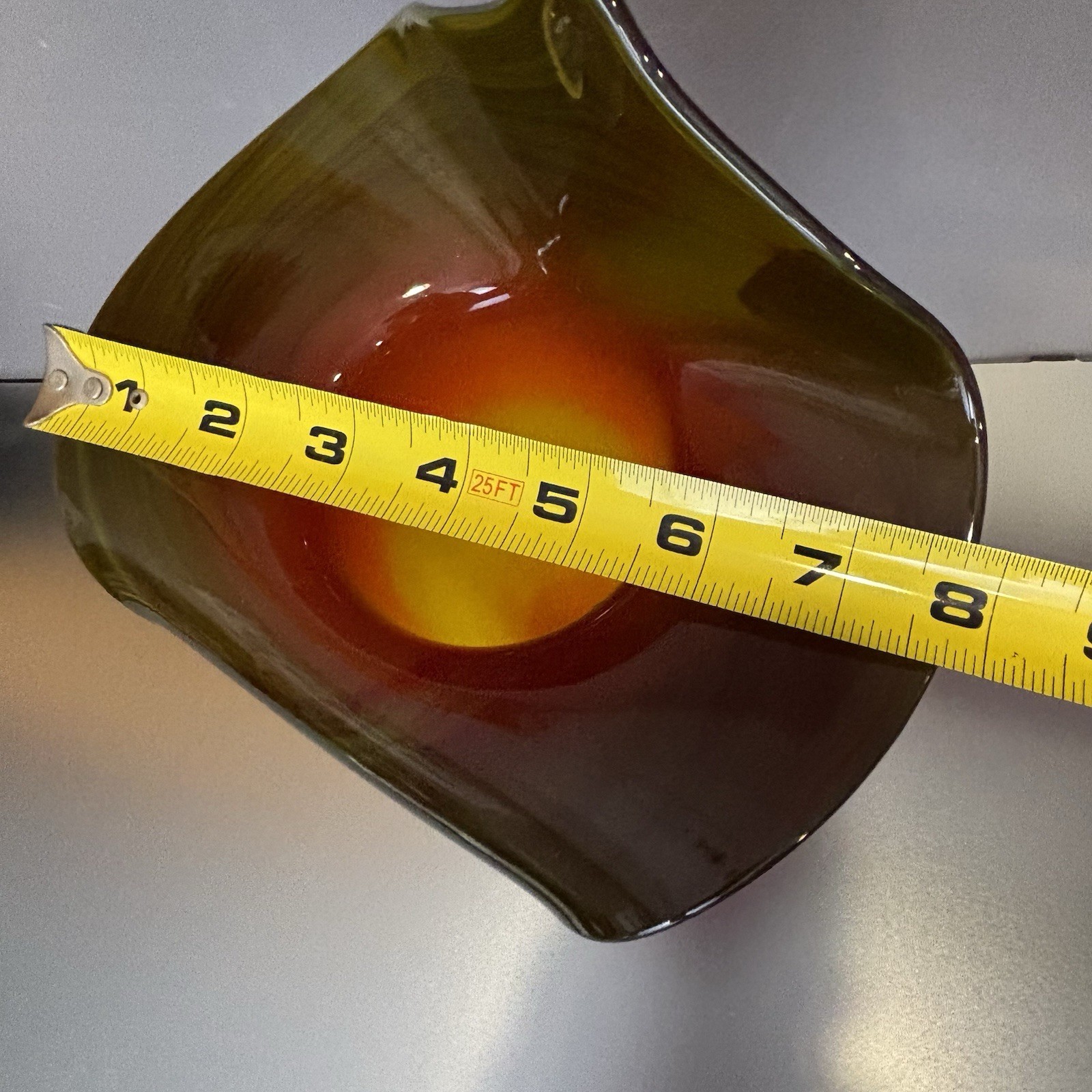 Blenko 2003 Rare Signed Jack In The Pulpit Vase Tequila Sunrise Tri Color Glow