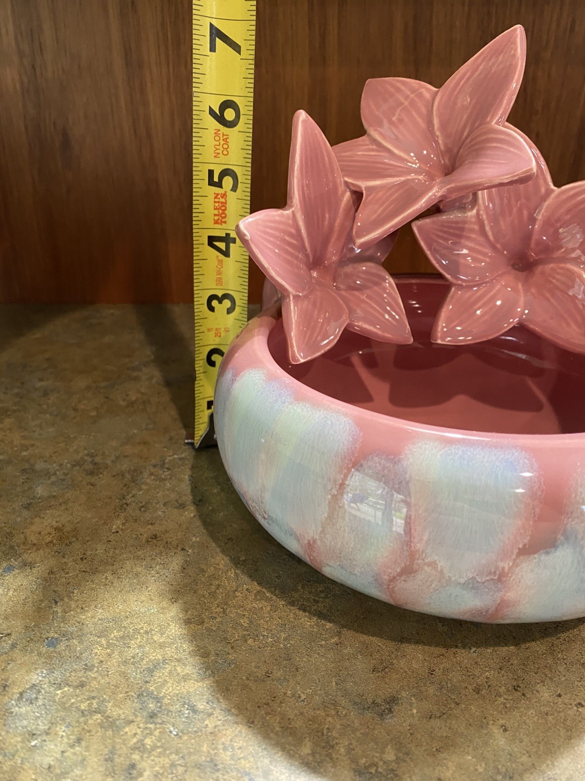 Vintage Royal Haeger by Royal Hickman, Mauve Agate Lily Planter Bowl