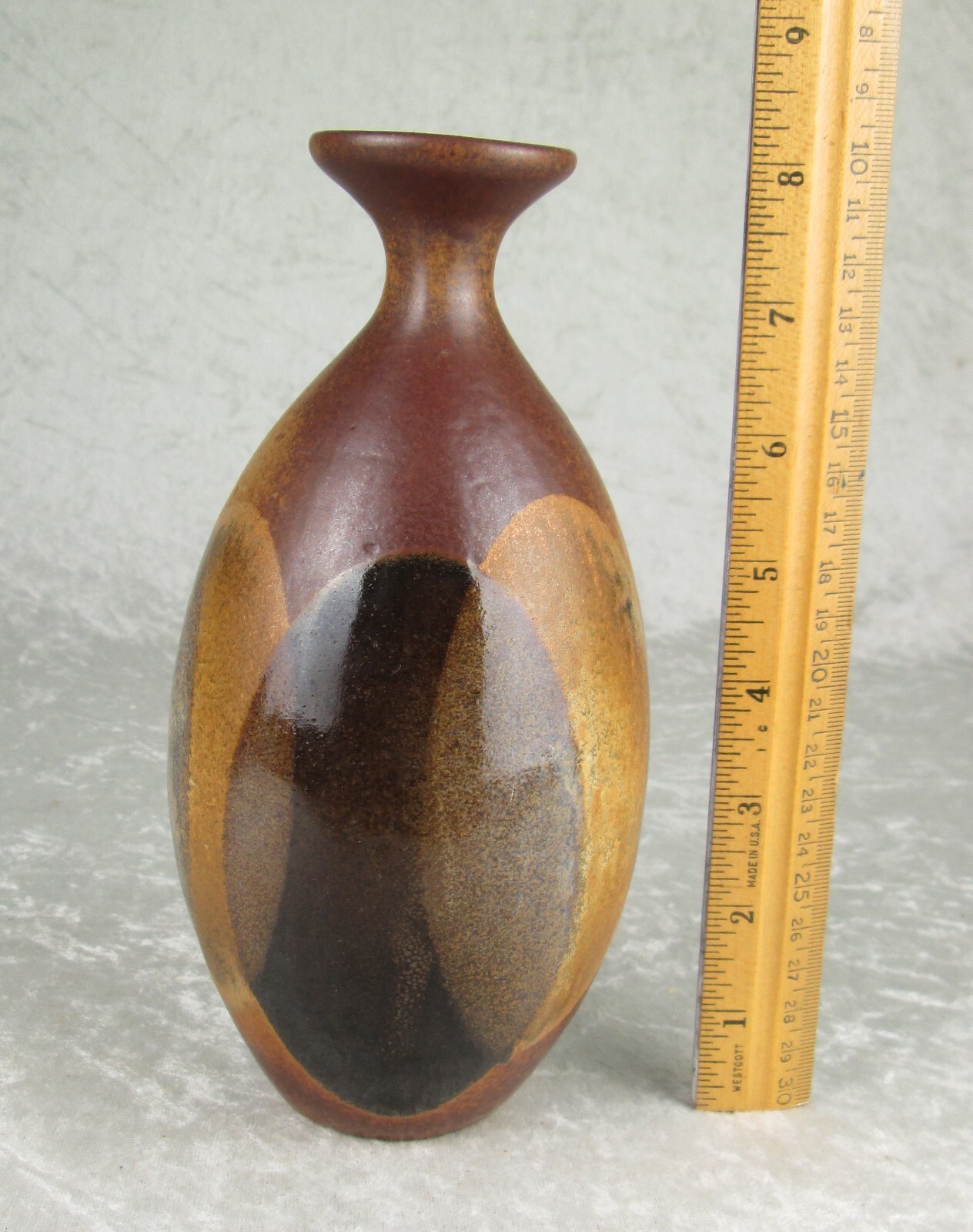 Pottery Craft Vase Robert Maxwell David Cressey Style 8-1/8in Tall MCM 3-3/4in D
