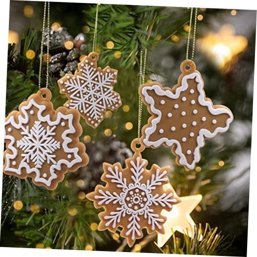 Christmas Tree Ornaments Set – 20pcs Snowflake Decorations, Snowflake-20pcs