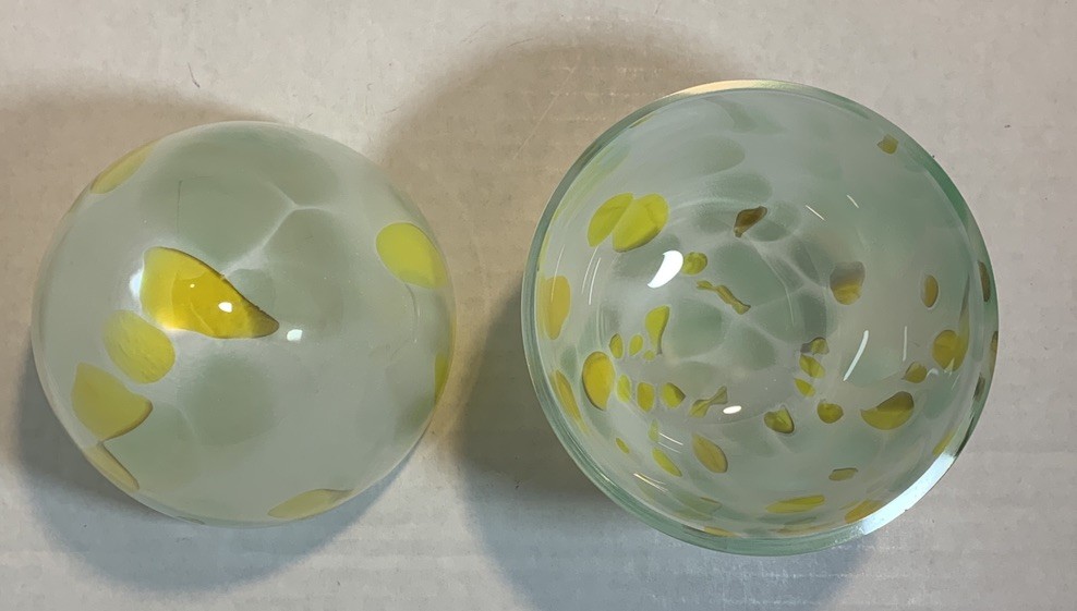 Murano Millefiori Venetian Art Glass Open Half Egg Paperweight 7″ Tall Italy