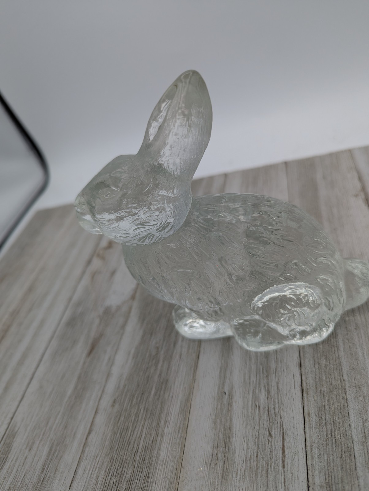 Crystal Bunny Paperweight 5 1/4″ Lead Glass Rabbit Figurine Gift Decor