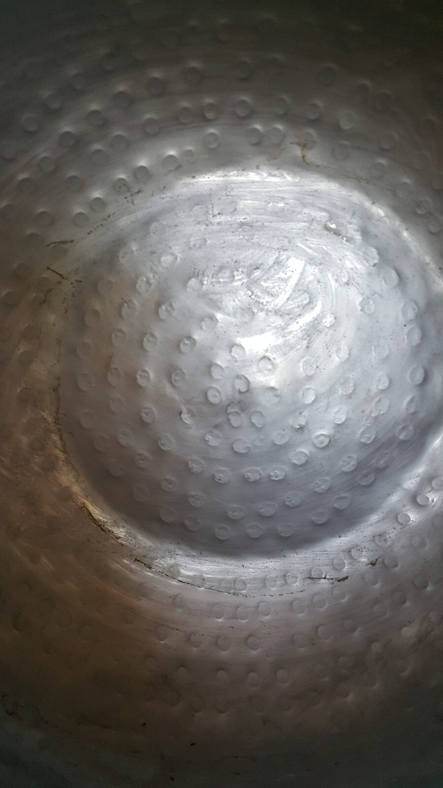 Hammered Aluminium Floor Planter Large