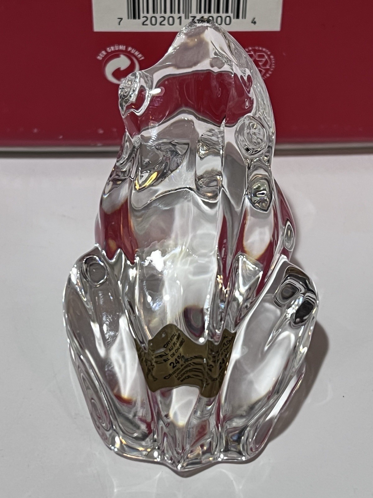 FROG Paperweight Royal Crystal Rock RCR Italy Figurine Cute