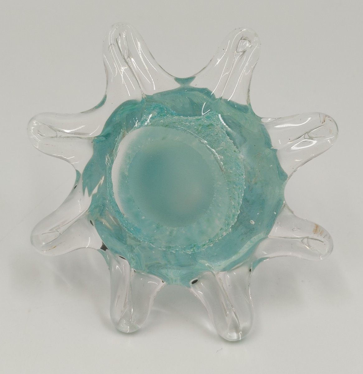 Glass Octopus Figurine / Paperweight Hand Blown Art Glass 2″ X 3″ Oceanic Decor