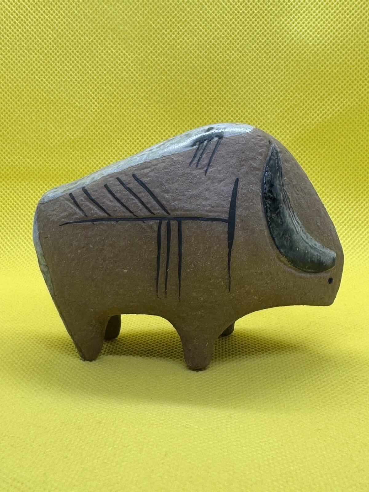 Lisa Larson Bison Sculpture Lilla Small Zoo series Gustavsberg Stoneware Art