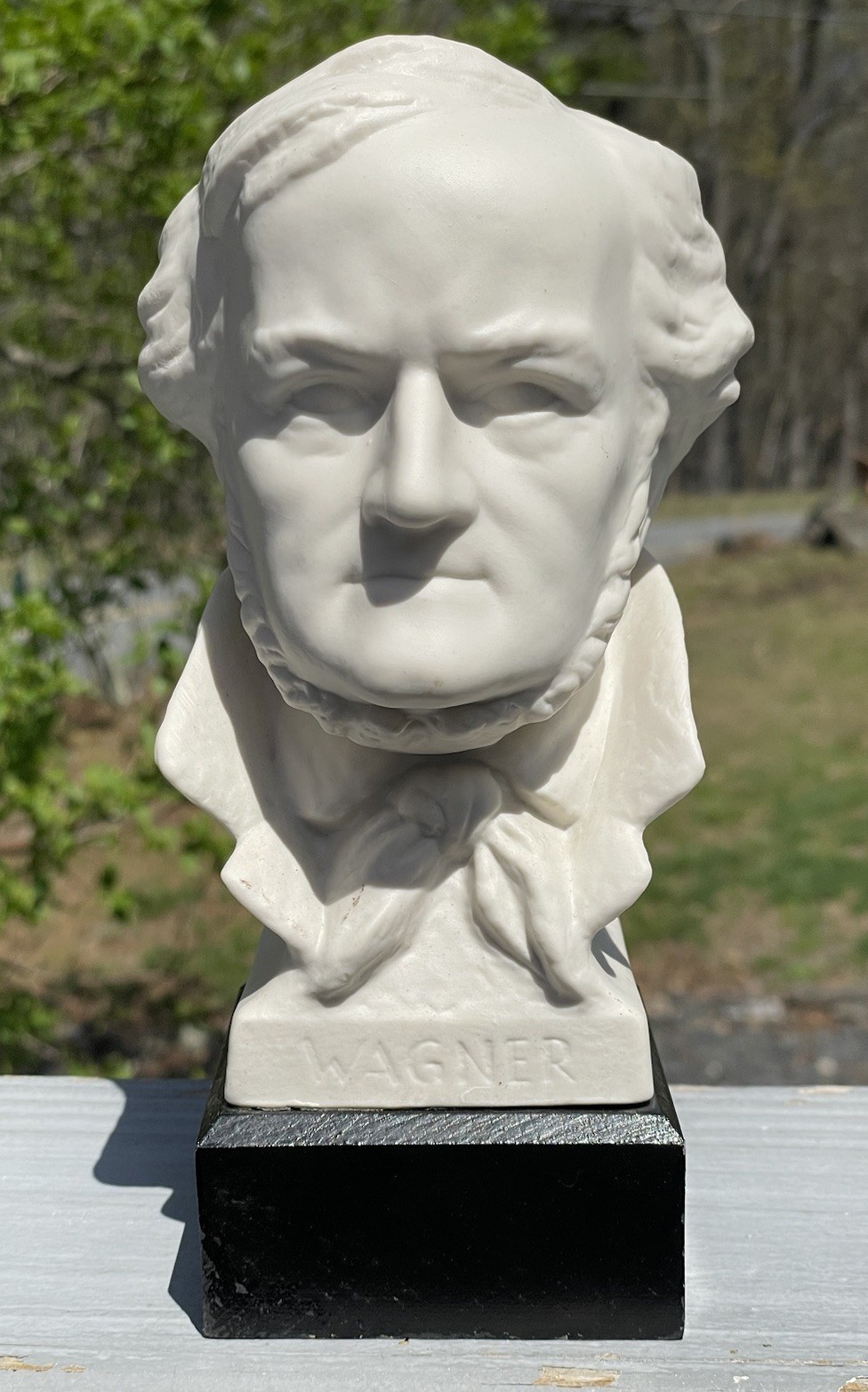 Vintage Mid-Century Parian Bisque Porcelain ‘Wagner’ Composer Bust Sculpture