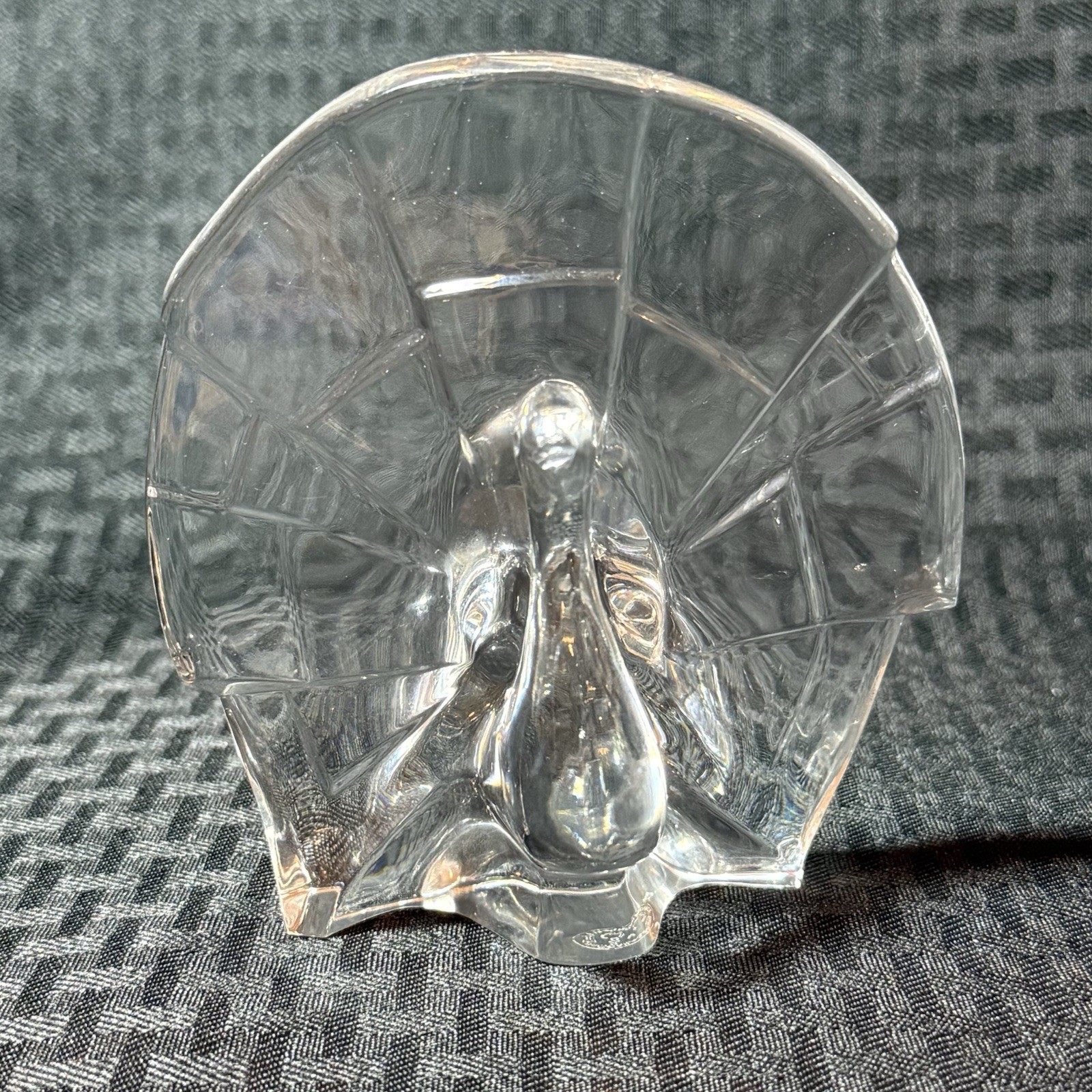 Baccarat Crystal Figurine – Peacock (Retired) Art Glass, AS IS – Chipped Beak