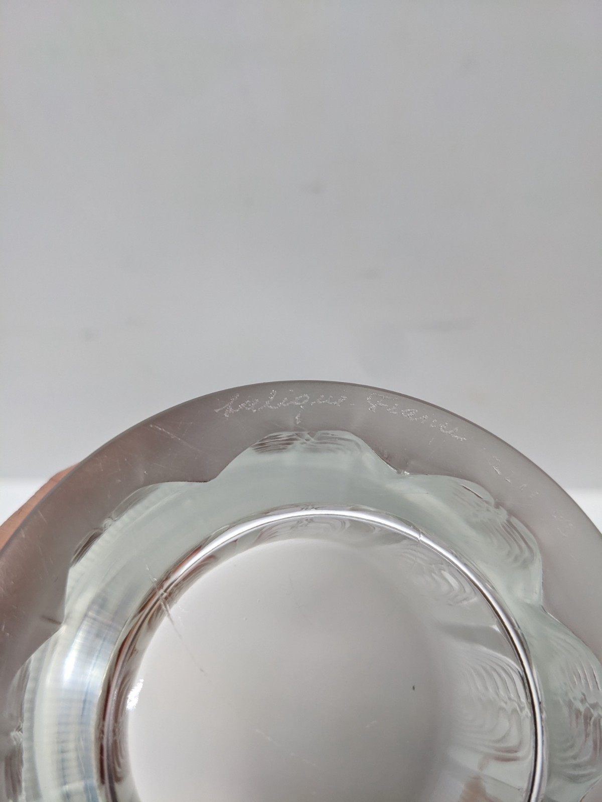Read VTG Lalique Frosted Crystal Epis Vase Art Deco Wheat Signed 6 1/2″