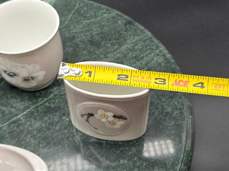 Vintage Bing & Grøndahl Denmark Floral Porcelain 4-Piece Set