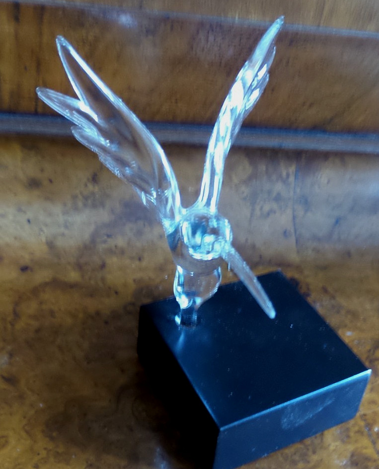 Frabel Studios Hummingbird Glass Sculpture dated 1992