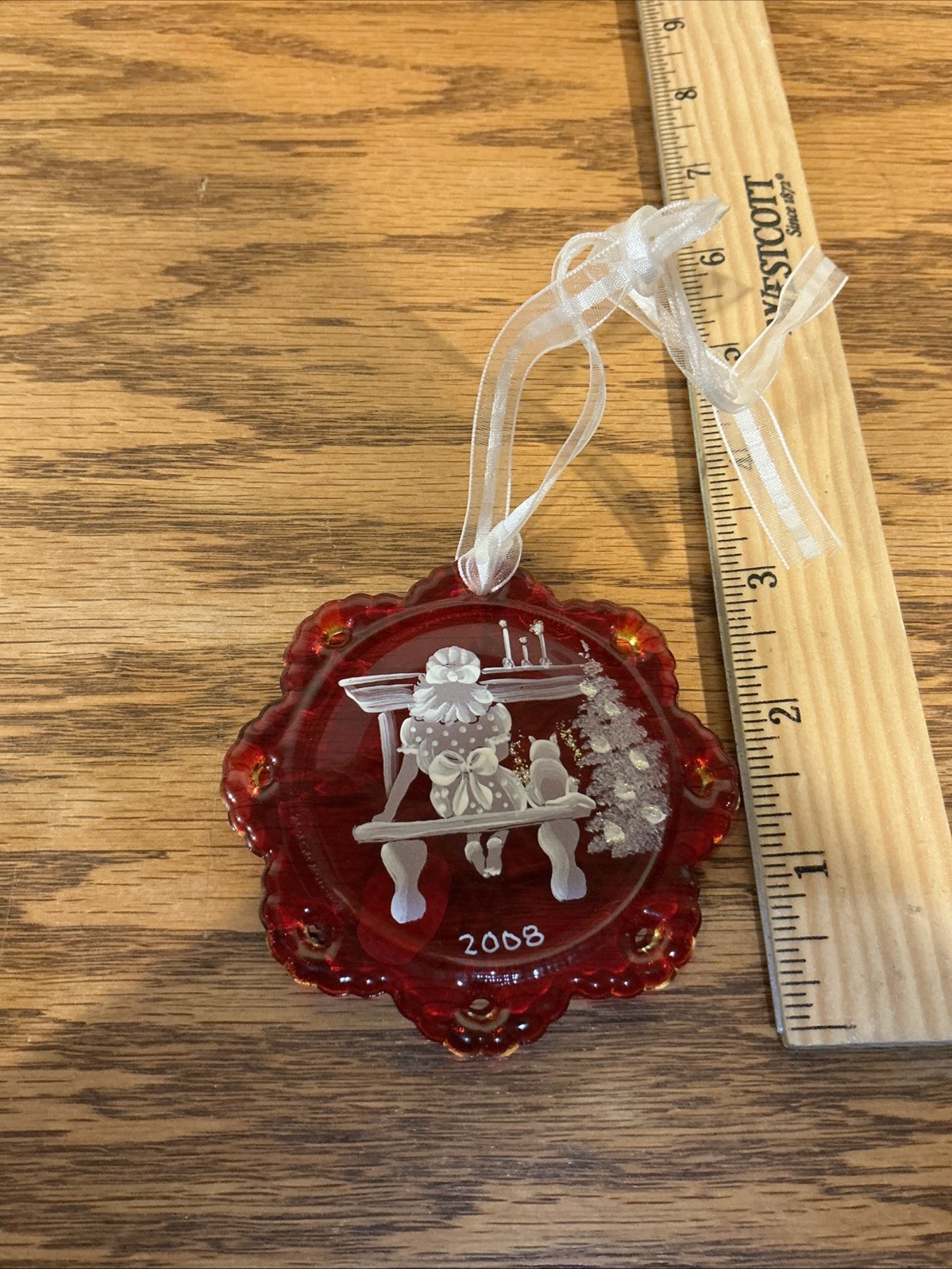 Fenton 100th Anniversary Signed Art Glass Snowflake Christmas Ornament Lot 5