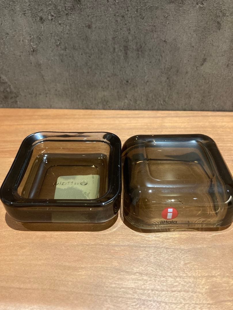 Iittala Vitriini Sand x Sand Glass Storage Box 2.4″ Scandinavian Design