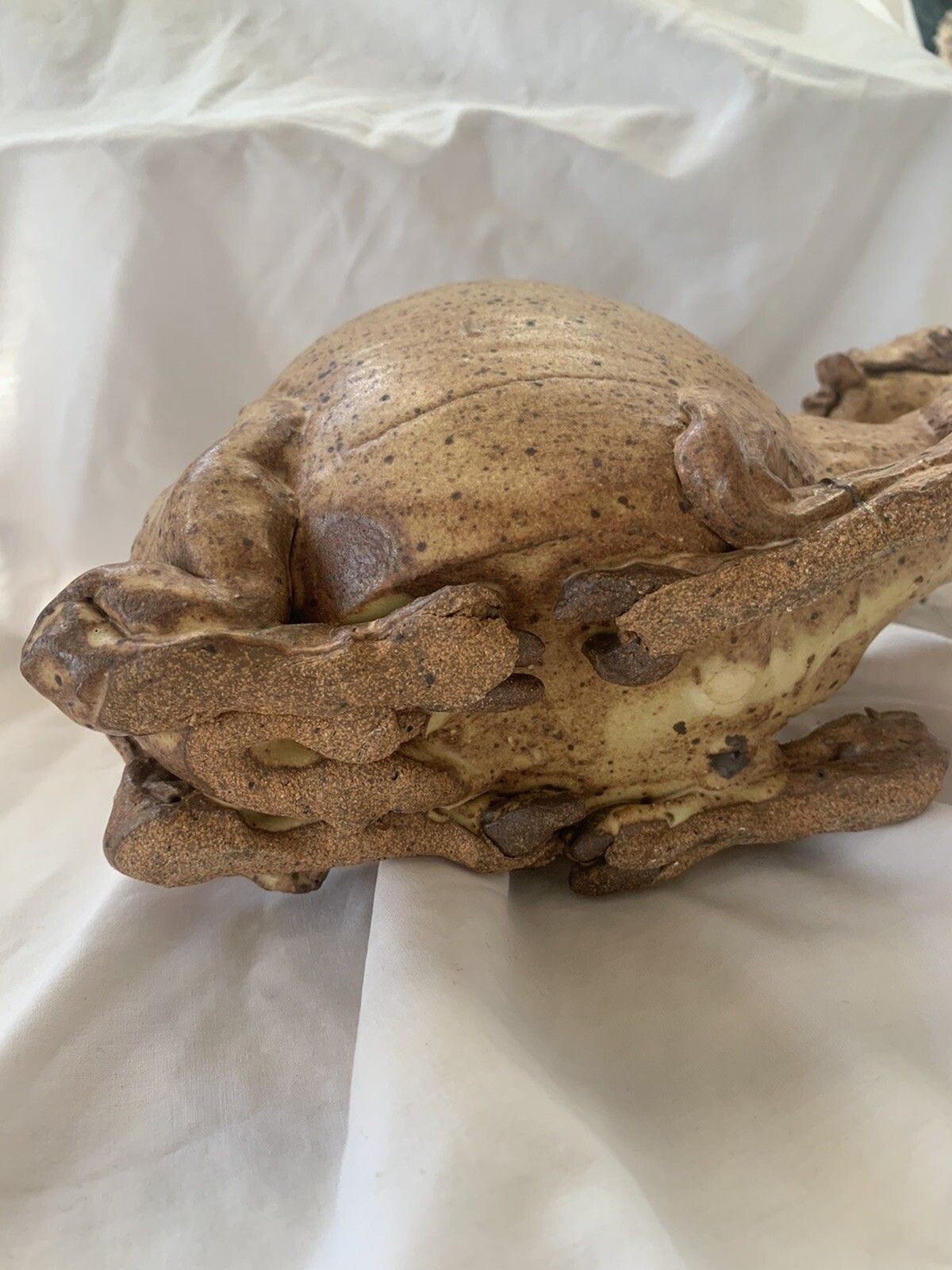 VTG Handmade Camel Sculpture Art Pottery Large Heavy Rustic Primitive 9.5”