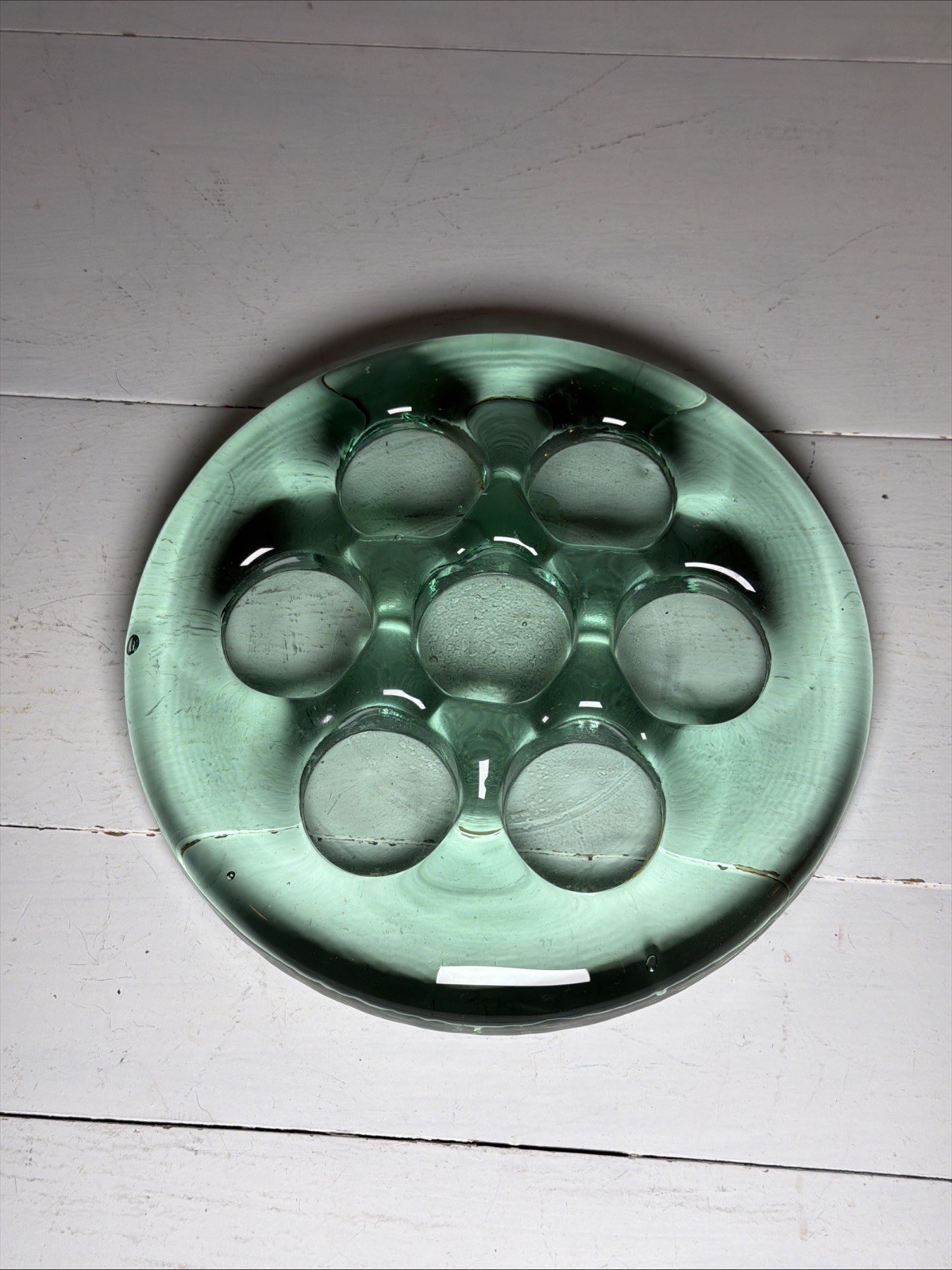 San Miguel 4lb Spanish Recycled Glass, Tea Light Candle Holder 7 Spaces