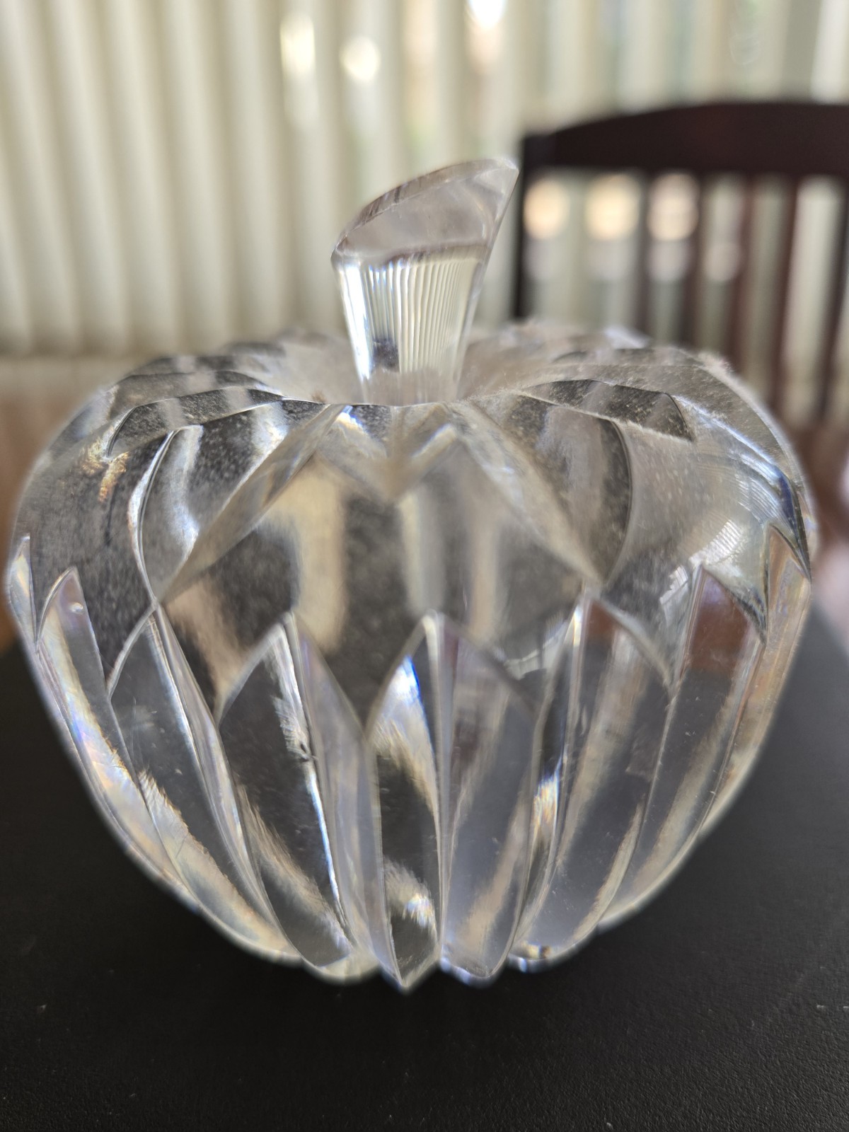 Waterford Crystal Apple Paperweight 3 Inches Tall