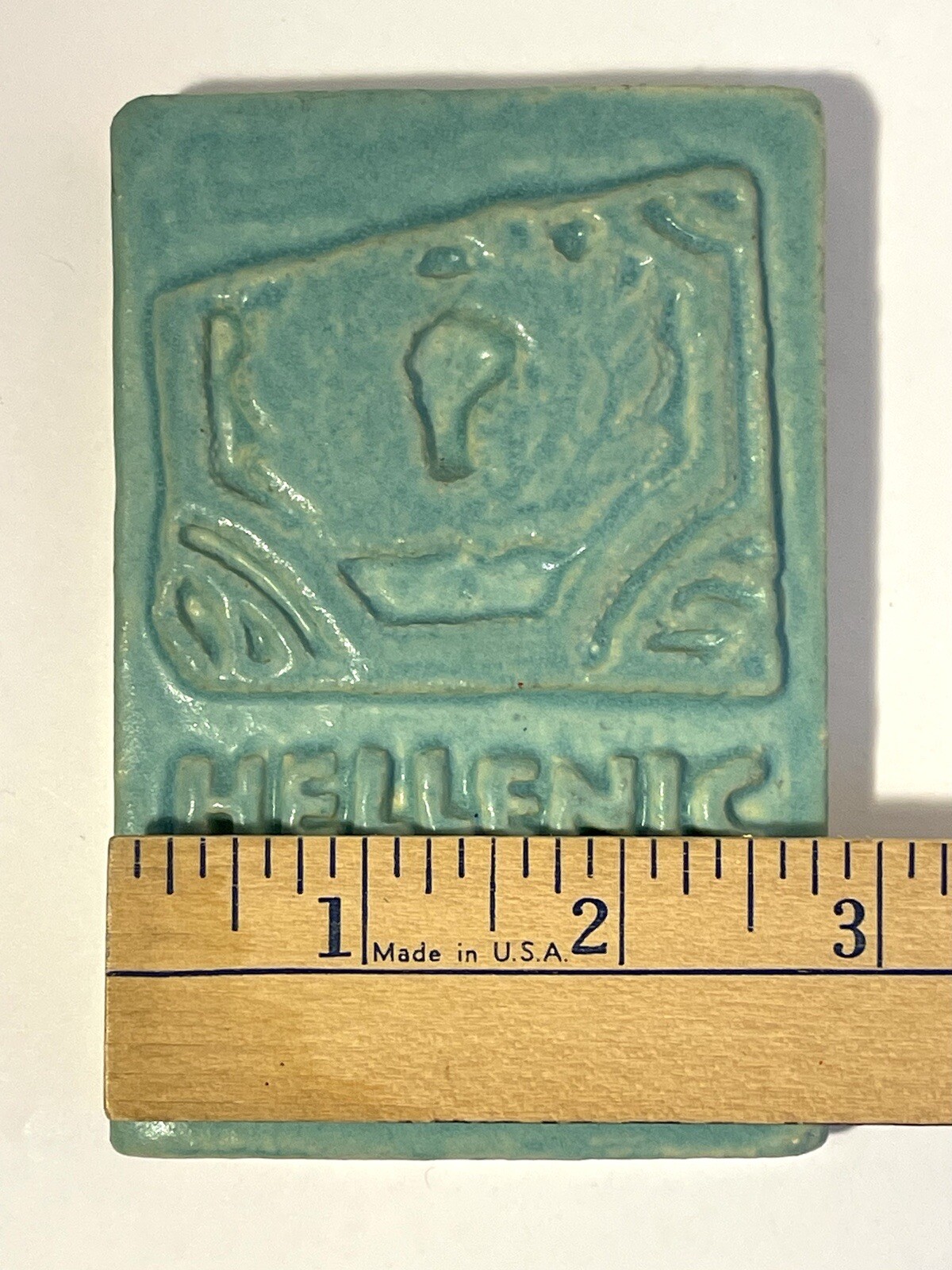 Whistling Frog Tile Company Art Pottery Hellenic Museum Of Michigan Aqua Tile 4”