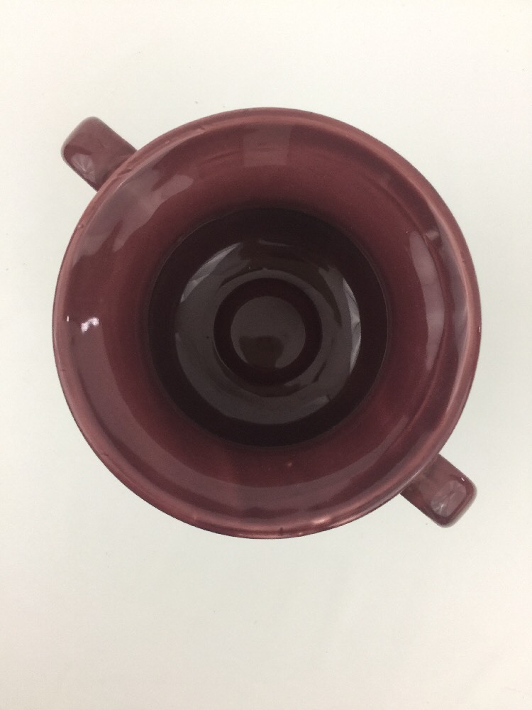 Maroon Dark Mauve Decorative Trophy Urn Vase 7 5/8″ Tall X 8 1/4′ Widest Part