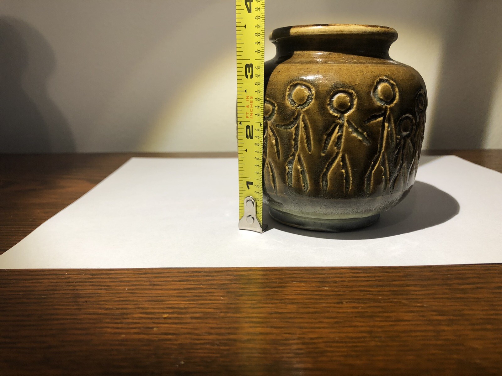 Vintage Signed Pottery People Together Peace Unity Nice!