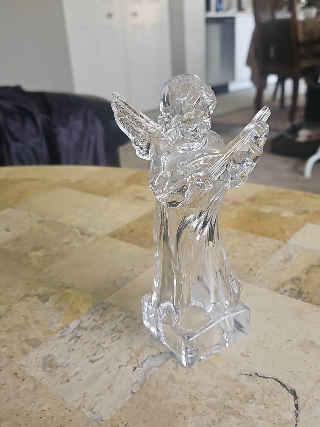 Harp Playing Angel Mikasa Lead Crystal Herald Collection Germany
