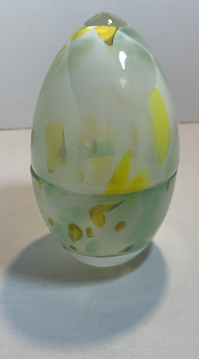 Murano Millefiori Venetian Art Glass Open Half Egg Paperweight 7″ Tall Italy