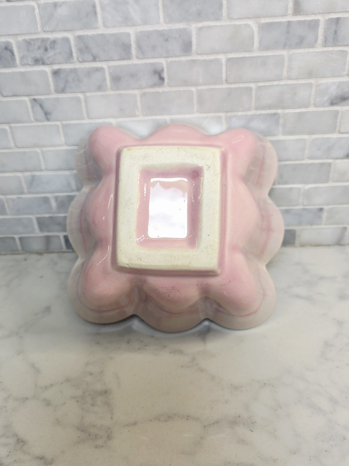 Mid Century Small Pink Drip Glaze Planter Plant Pot Succulent Pot 5 X 3 in “